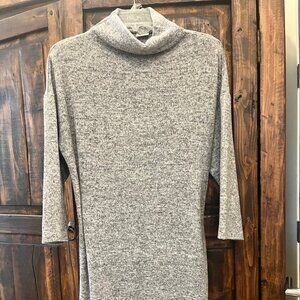 NORDSTROM jacqueline de yong cowl turtleneck grey shift dress s small EUC RTL 78